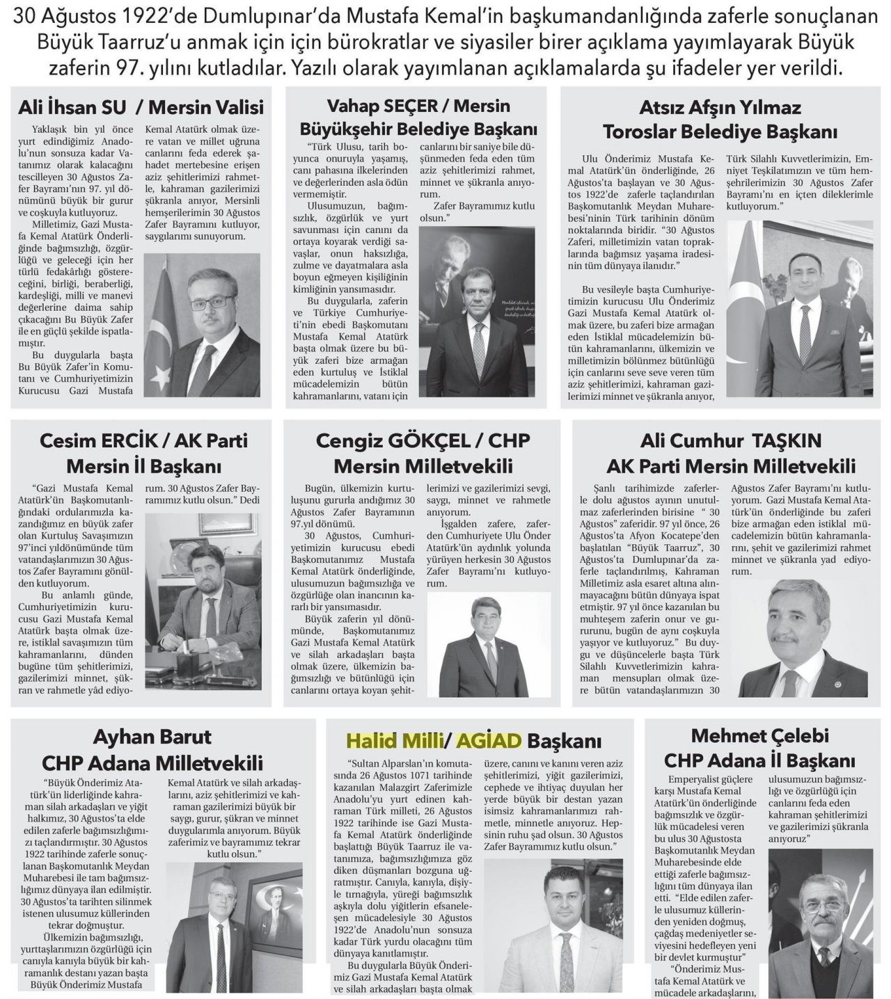 TANIK GAZETESİ - 30 AĞUSTOS 1922