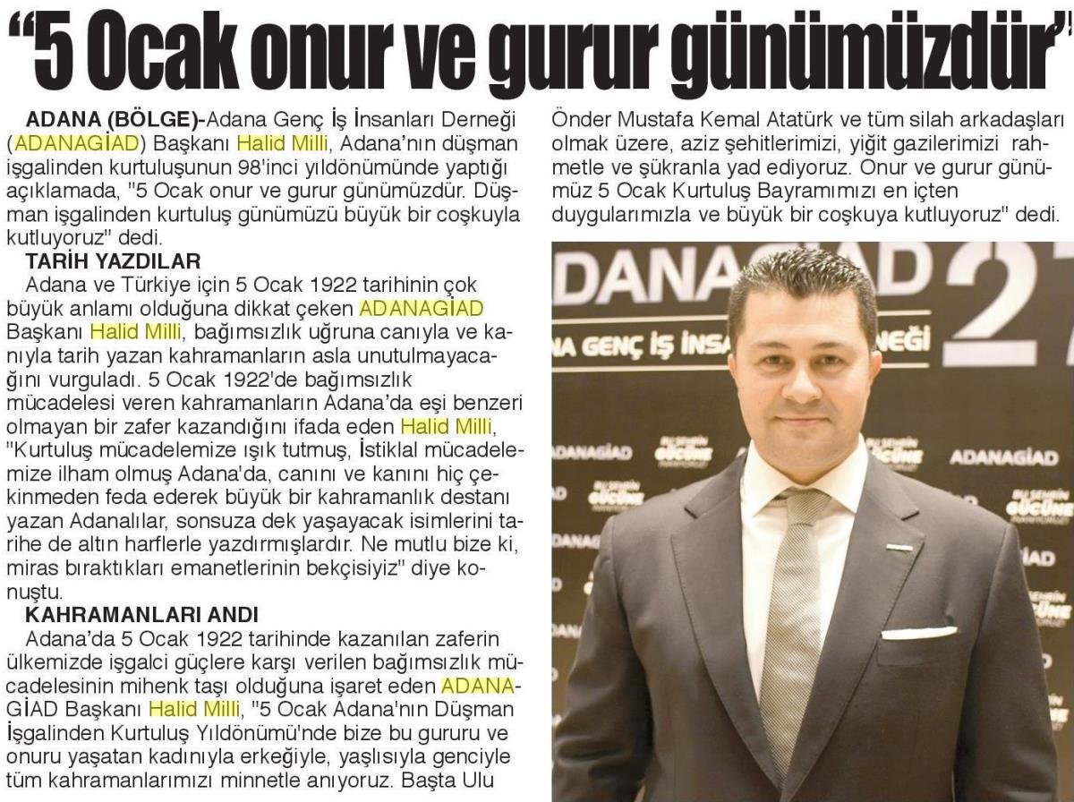 BÖLGE GAZETESİ - 5 OCAK ONUR VE GURUR GÜNÜMÜZDÜR